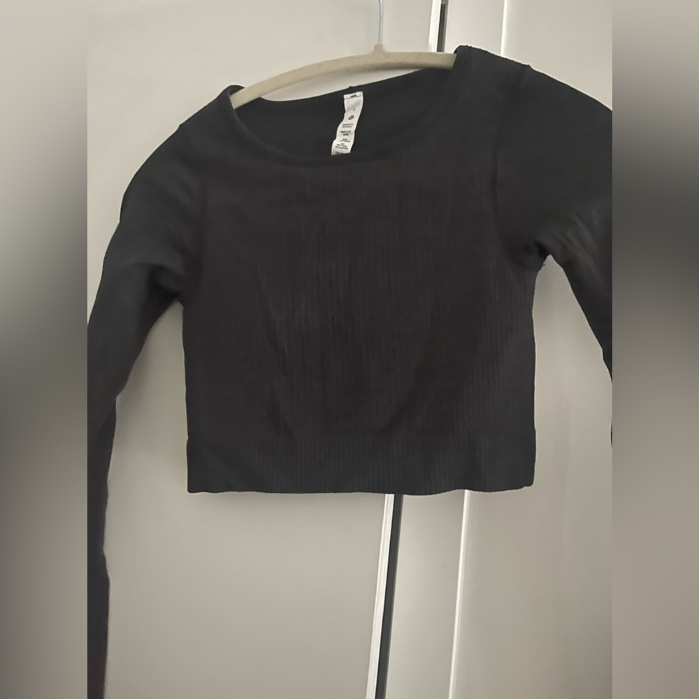 lululemon ebb to street long sleeve shirt black size 2 SOLD - Picture 3 of 13